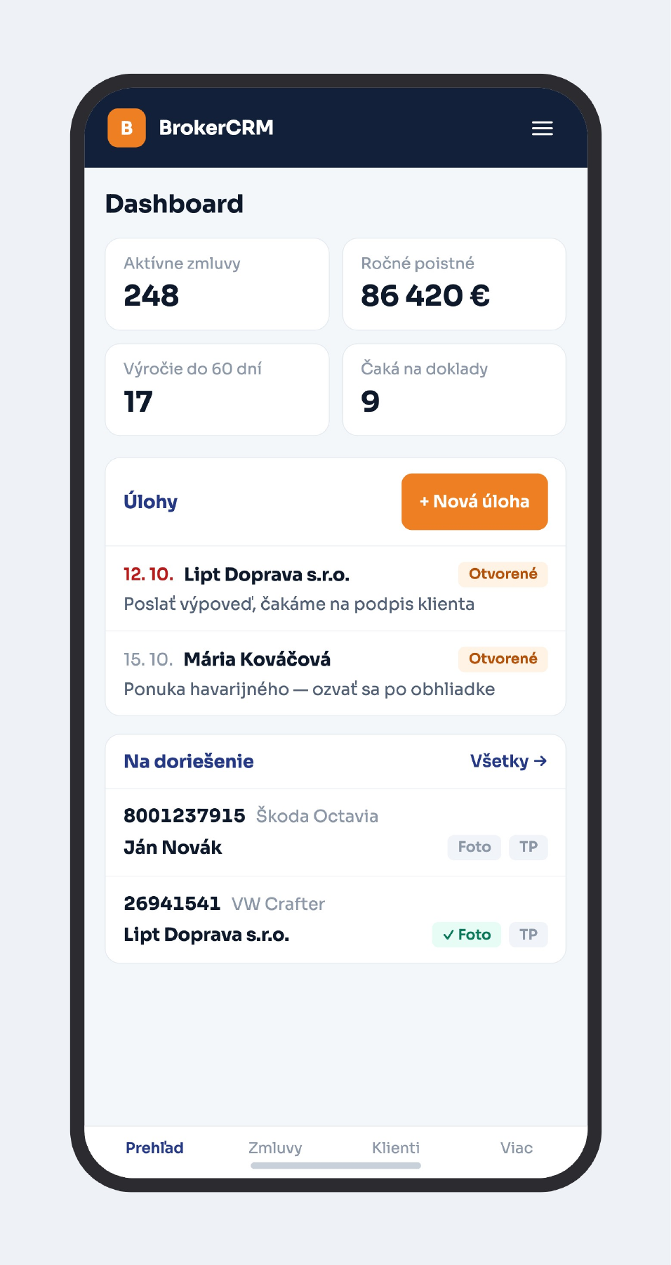 BrokerCRM — prehľad
